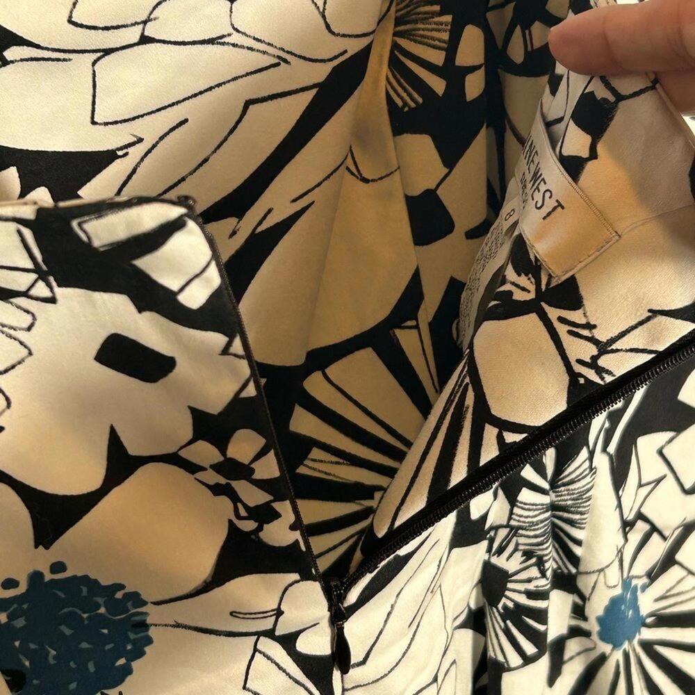 Nine West Women's Dress 8 Floral Vintage A Line Midi Retro Vibes Summer - Picture 6 of 7